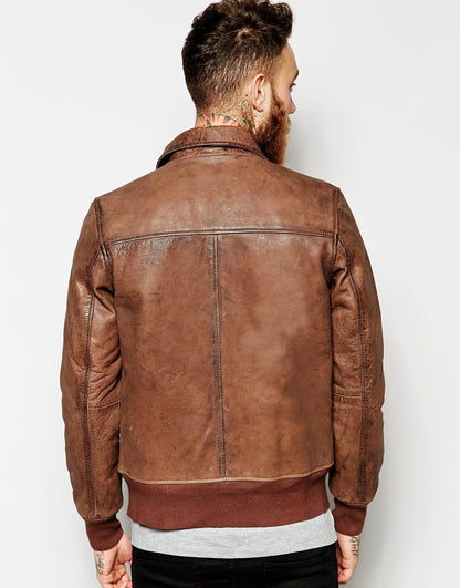 Leather Harrington