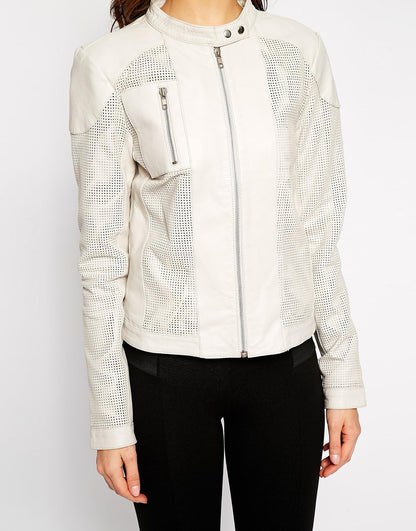 Y.A.S Resist Leather Perforated Jacket