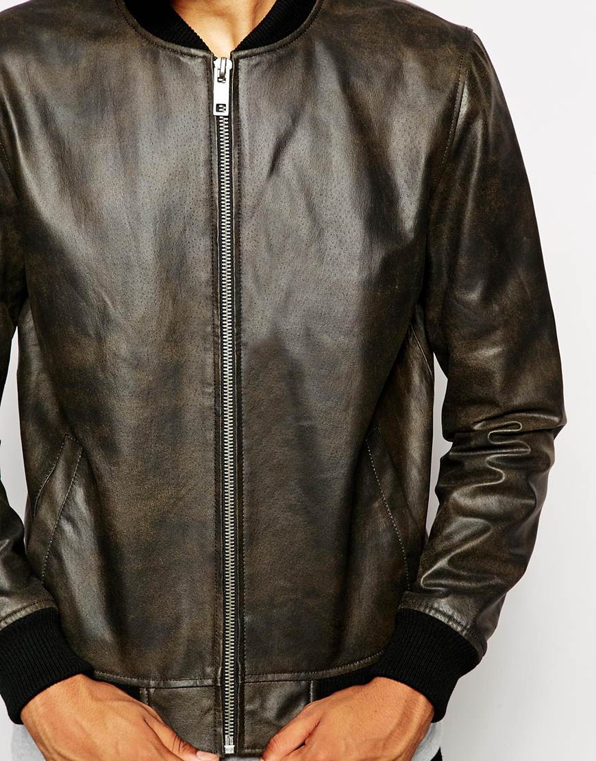 New Look Leather Bomber