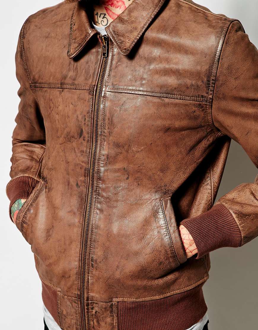 Leather Harrington
