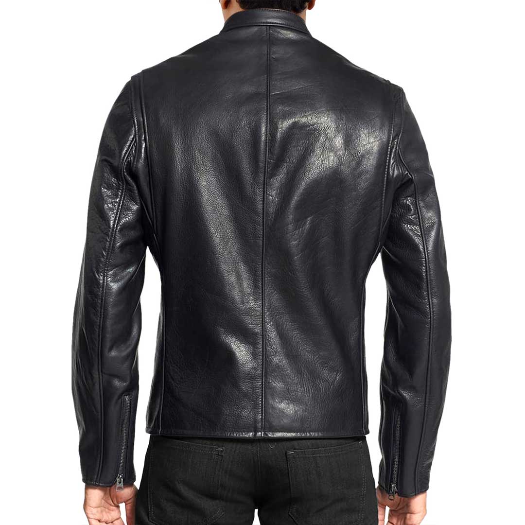 Black Clean Classic Leather Jacket